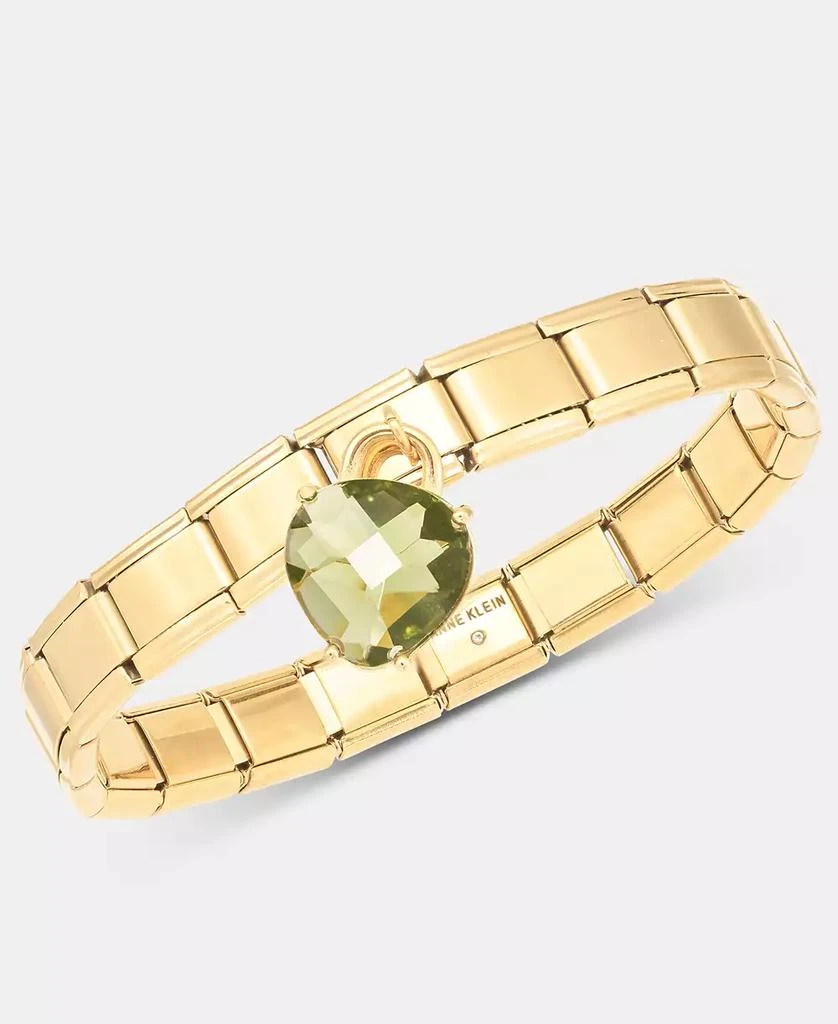 Anne Klein Crystal Pear-Shape Charm Stretch Bracelet 2