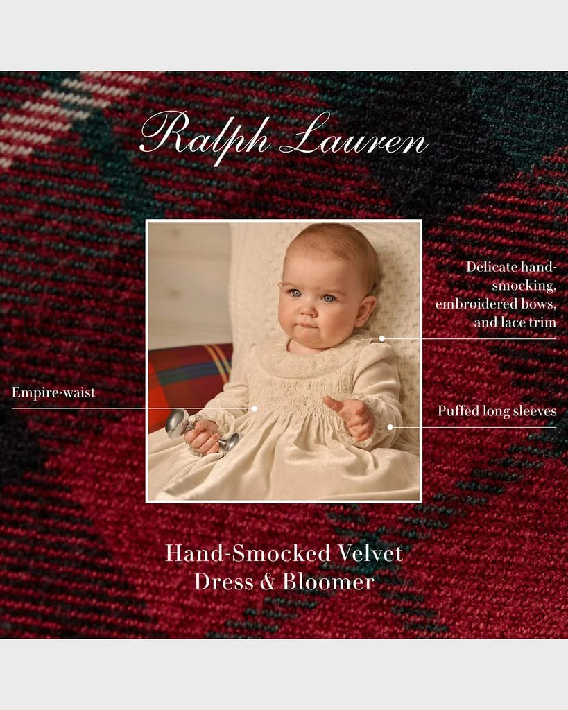 Ralph Lauren Girl's Smocked Embroidered Occasion Dress, Size 9M-24M 5