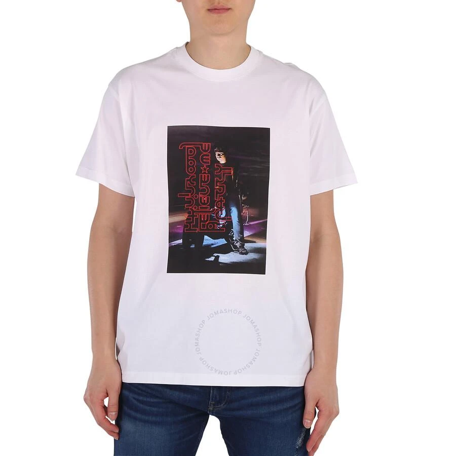 Burberry Men's Optic White Photo Print Cotton T-Shirt 1