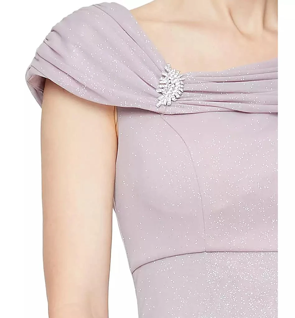 Alex Evenings Petite L-Neck Glitter-Mesh Long Dress 3