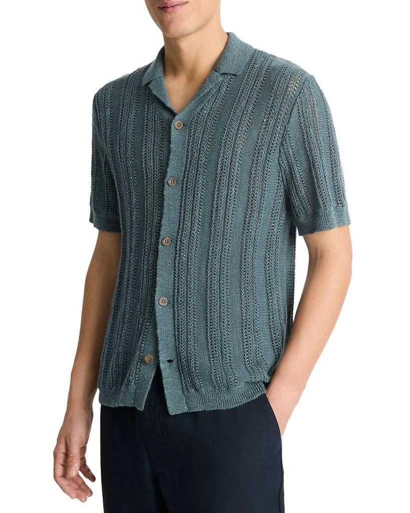 Vince Regular Fit Short Sleeve Knit Cabana Shirt 1