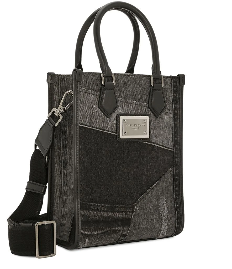 Dolce & Gabbana Small Denim Patchwork Tote Bag 3