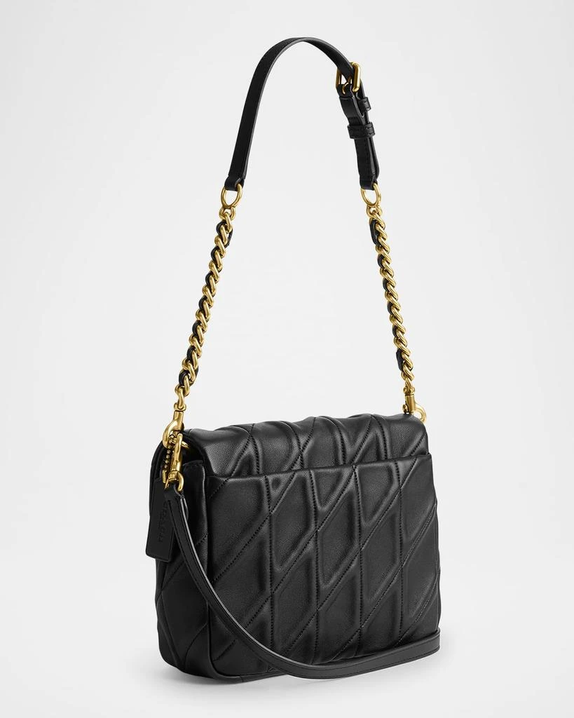 Coach Tabby Time Square Quilted Washed Leather Shoulder Bag 6