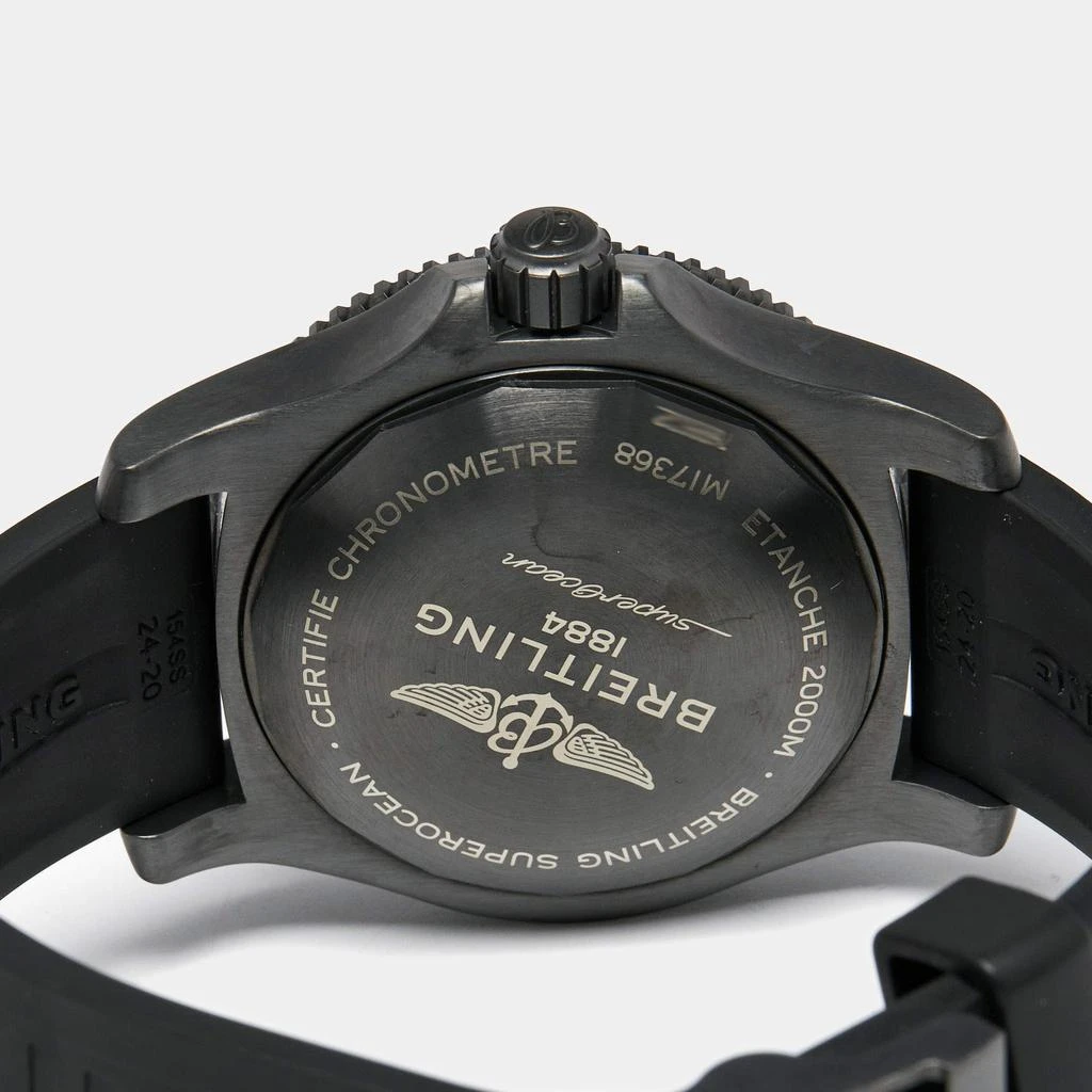 BREITLING Breitling Black PVD Coated Stainless Steel Rubber Superocen II M17368B71B1S1 Men's Wristwatch 46 mm 4