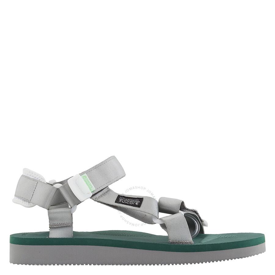 Suicoke Men's Gray X Green Depa-Cab Sandals