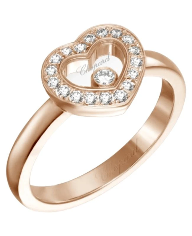 Chopard Chopard Happy Diamonds Icons 18K Rose Gold and Diamond Women's Ring 82A054-5200 1