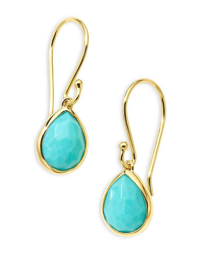Ippolita 18K Yellow Gold Rock Candy® Turquoise Teeny Teardrop Earrings