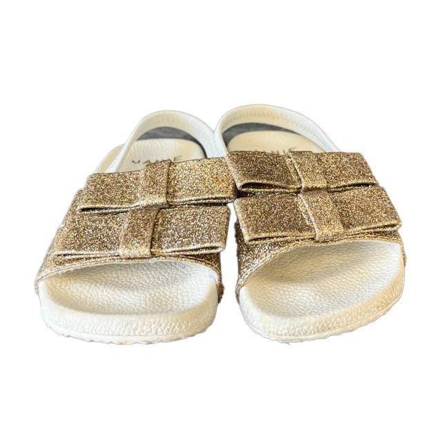 Janie and Jack Girls White | Gold Sandals 2
