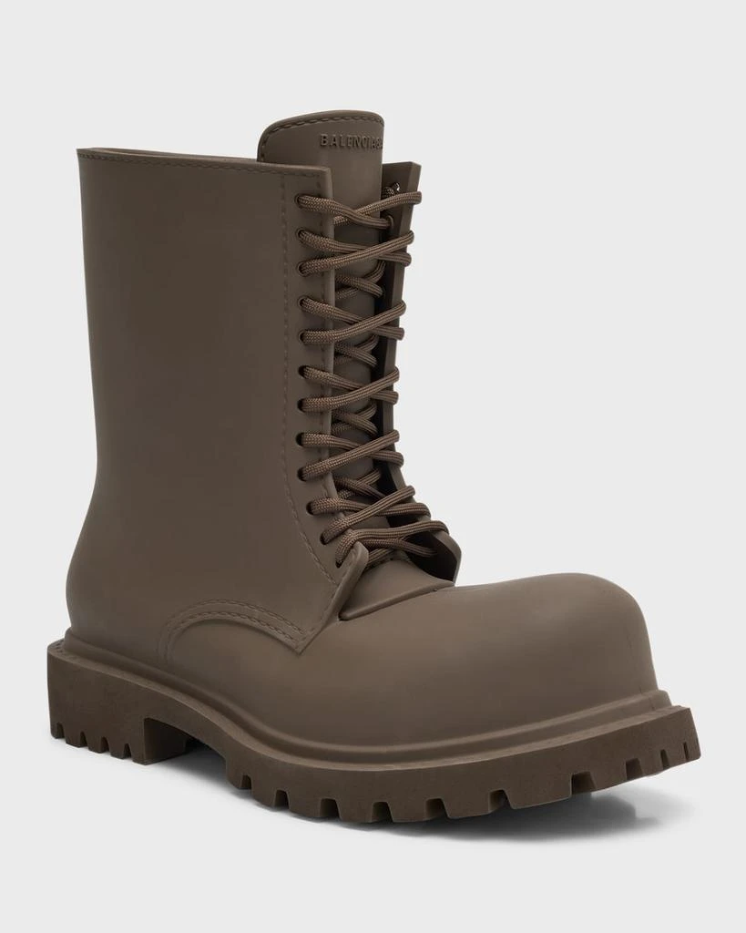 Balenciaga Men's Oversized Leather Army Boots 4