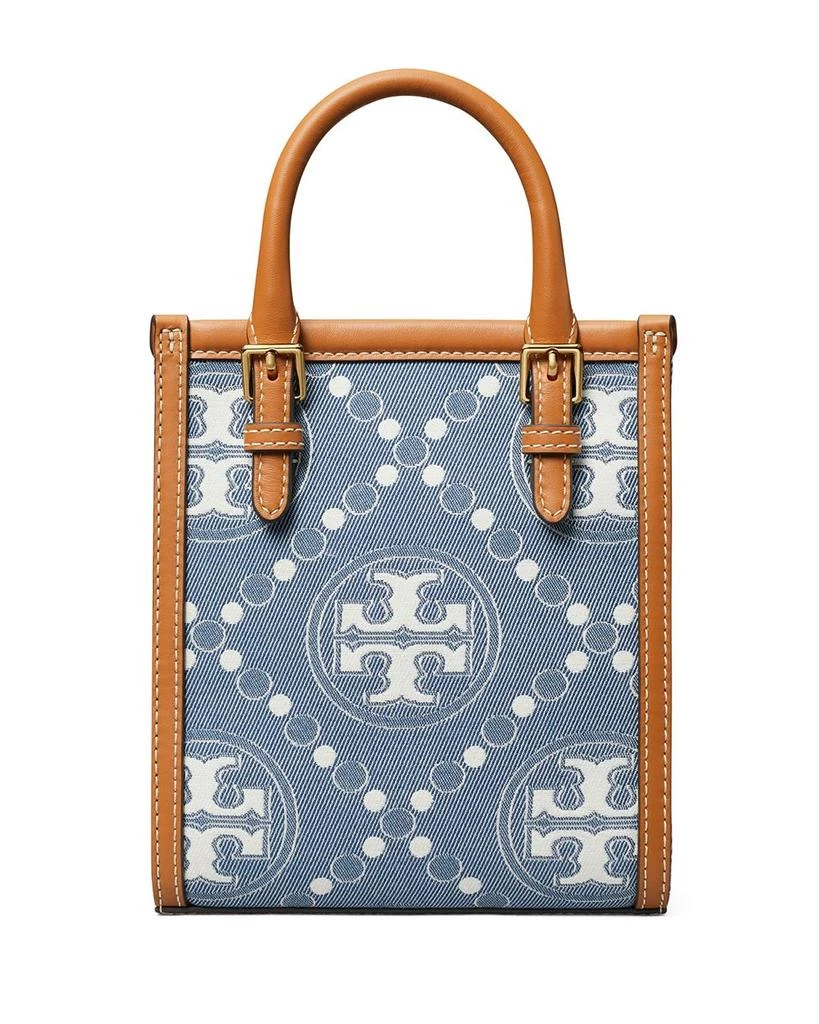 Tory Burch Mini T Monogram Denim Tote 5
