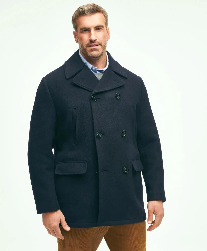 Brooks Brothers Big & Tall Classic Wool Pea Coat 1