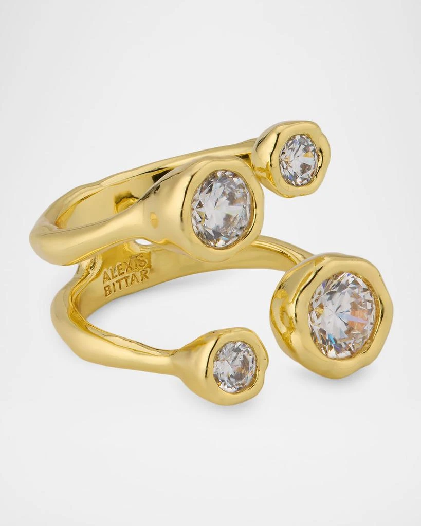 Alexis Bittar Asterales Gold CZ Open Ring