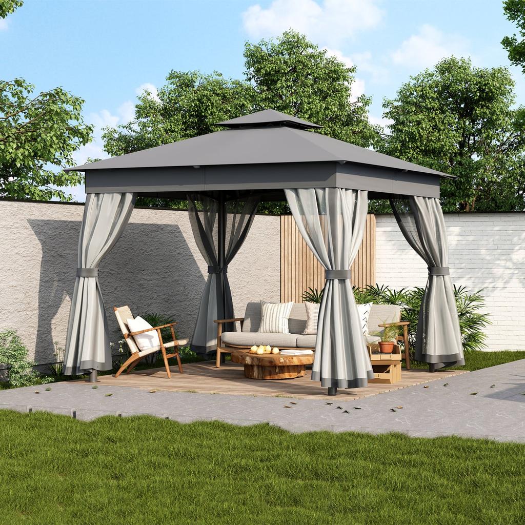 Streamdale Furniture Streamdale 10x10 Outdoor Gazebo Tent with Netting