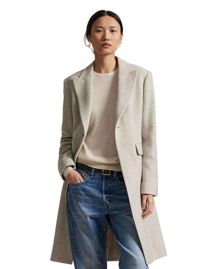 Ralph Lauren Wool Blend Herringbone Coat 1