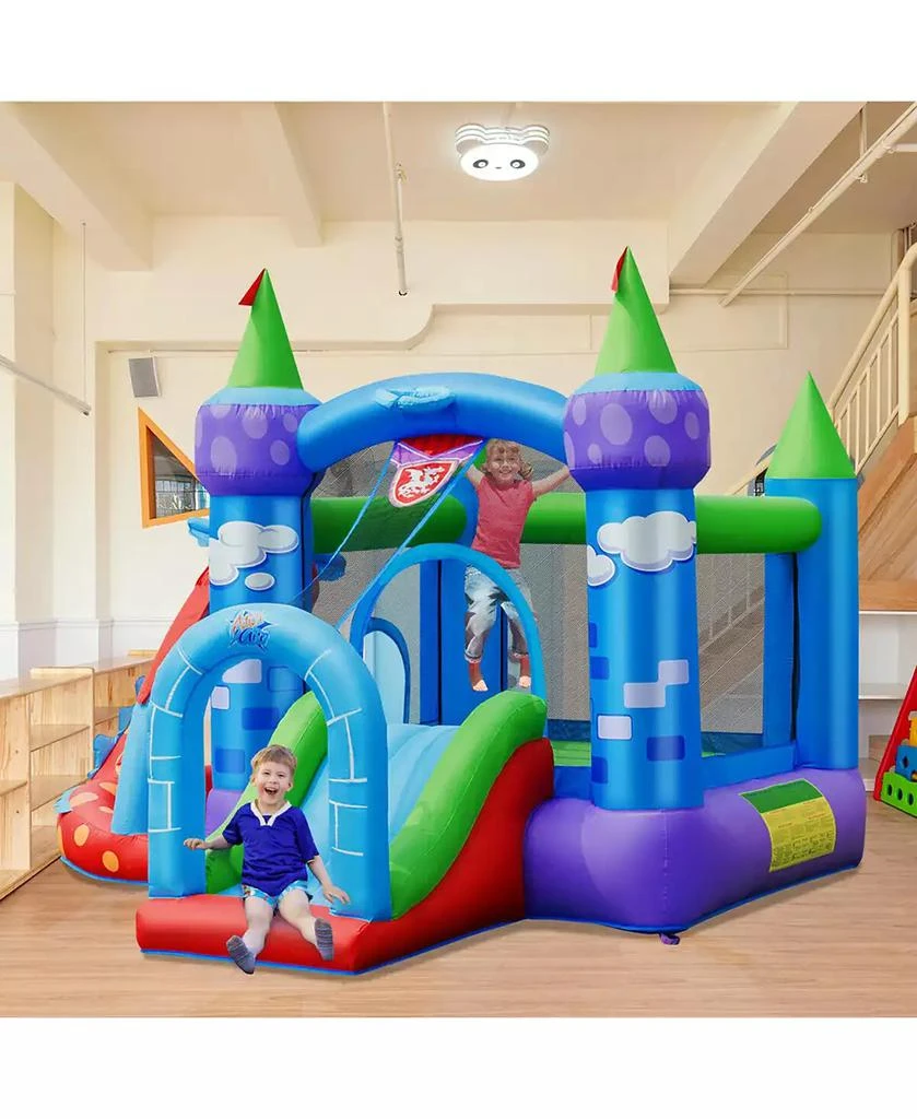 Gymax Kids Inflatable Bounce House Dragon Jumping Slide Bouncer Castle W/ 750W Blower 7