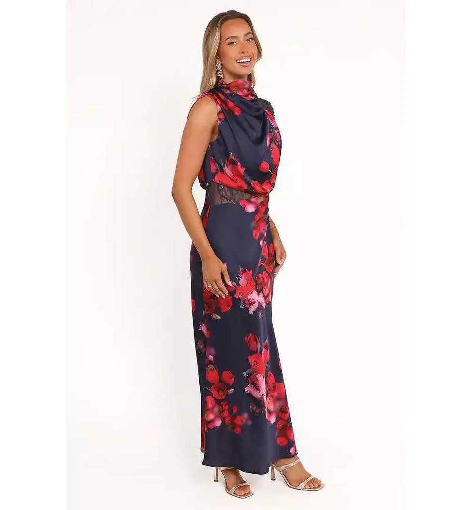 Petal and Pup Women's Anabelle Halter Neck Lace Maxi Dress - Navy Floral XS