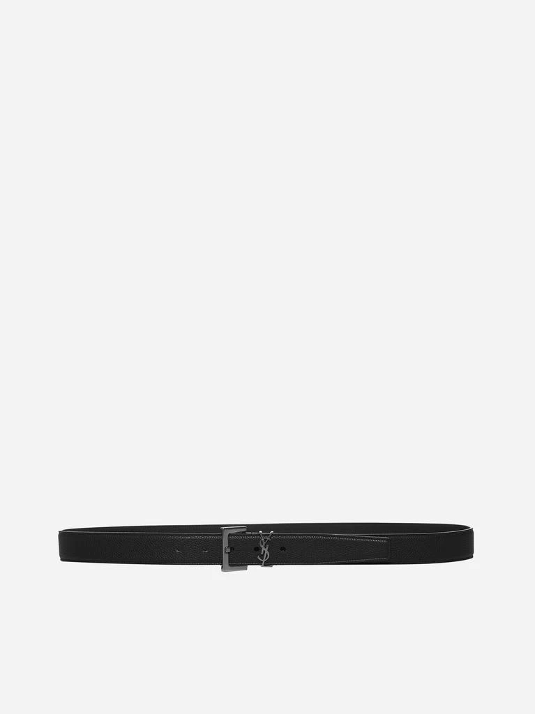 Yves Saint Laurent YSL logo leather belt 1