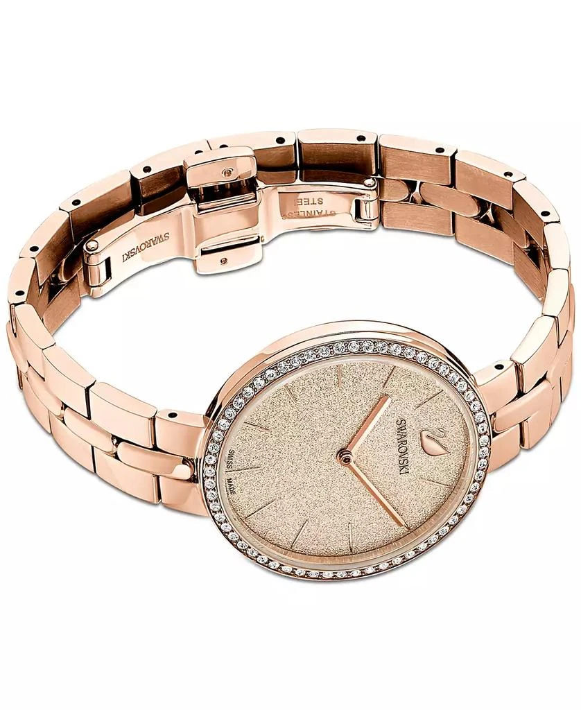 Swarovski Women's Swiss Cosmopolitian Rose Gold-Tone Stainless Steel PVD Bracelet Watch 35mm 4