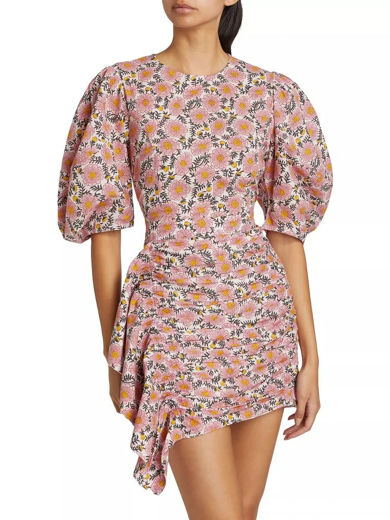Rhode Pia Floral Cotton Balloon-Sleeve Minidress 3