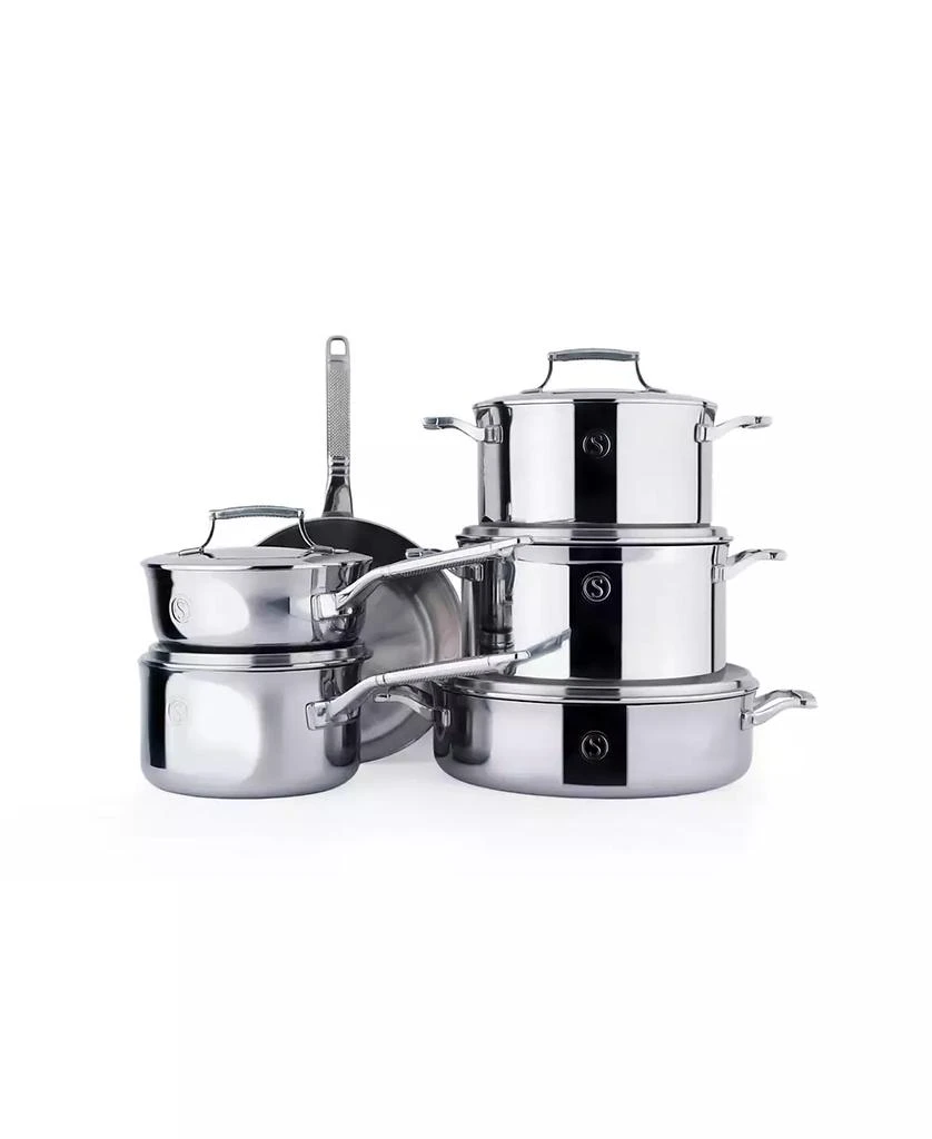 SAVEUR SELECTS Voyage Series Tri-Ply Stainless Steel 11-Pc. Cookware Set 1