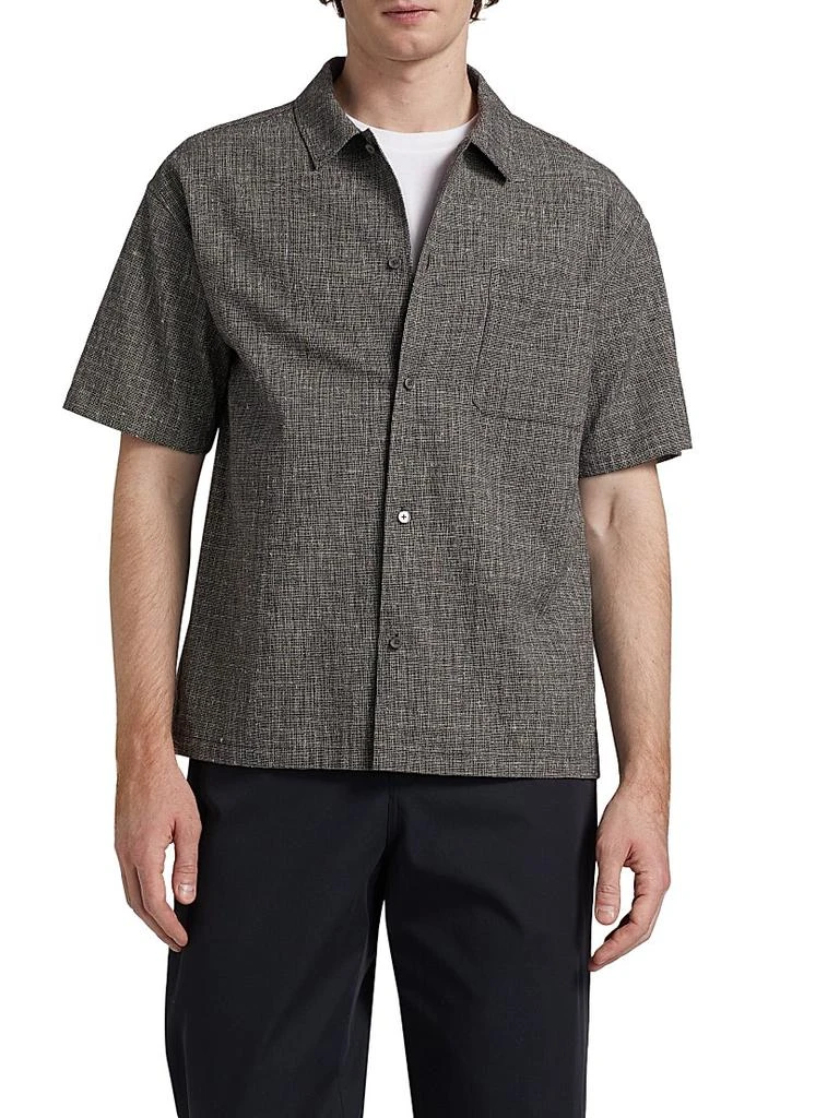 FRAME Cotton & Linen Button-Front Shirt 3