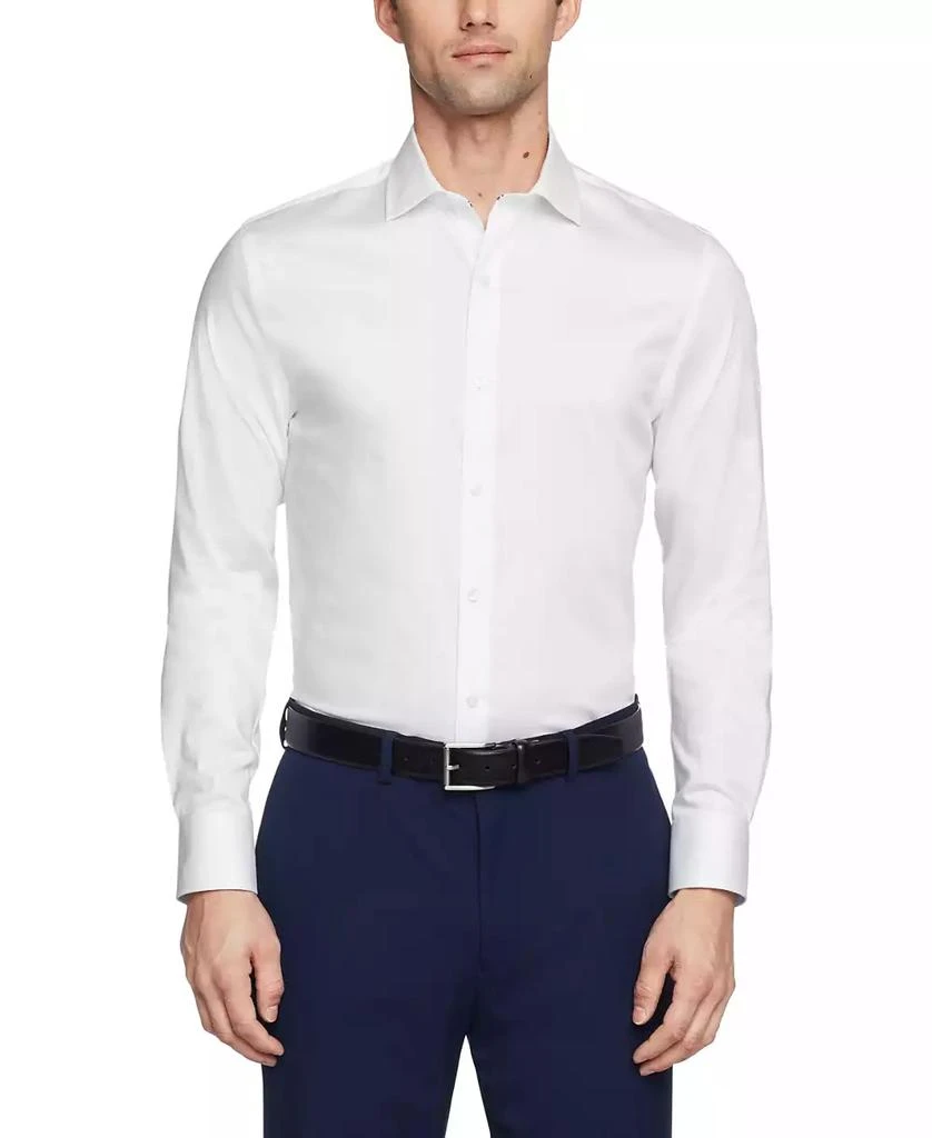Tommy Hilfiger Men's TH Flex Slim Fit Wrinkle Free Stretch Twill Dress Shirt 1