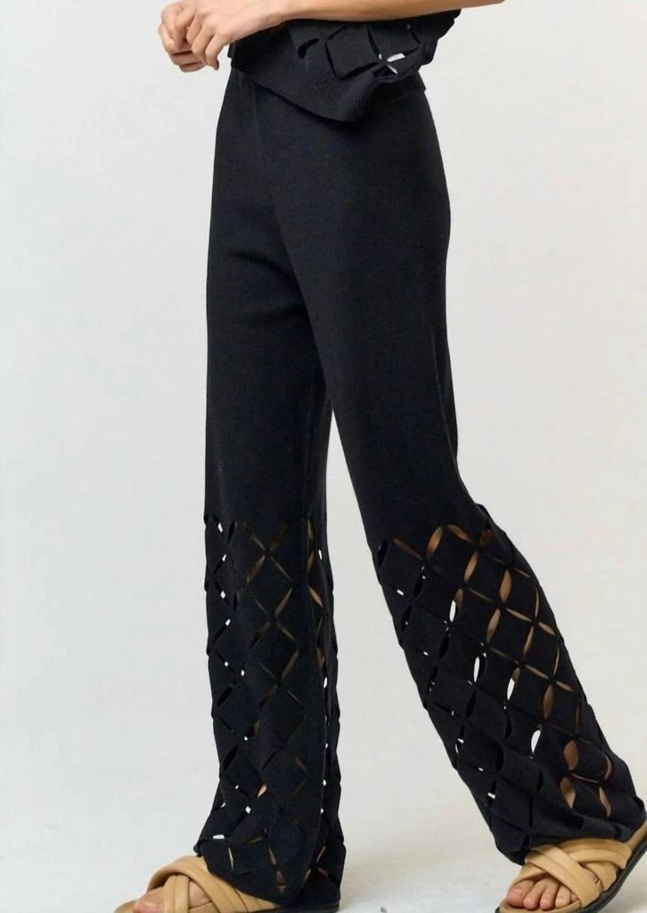 lalavon Lalavon - Cut Out Detail Sweater Pants 3