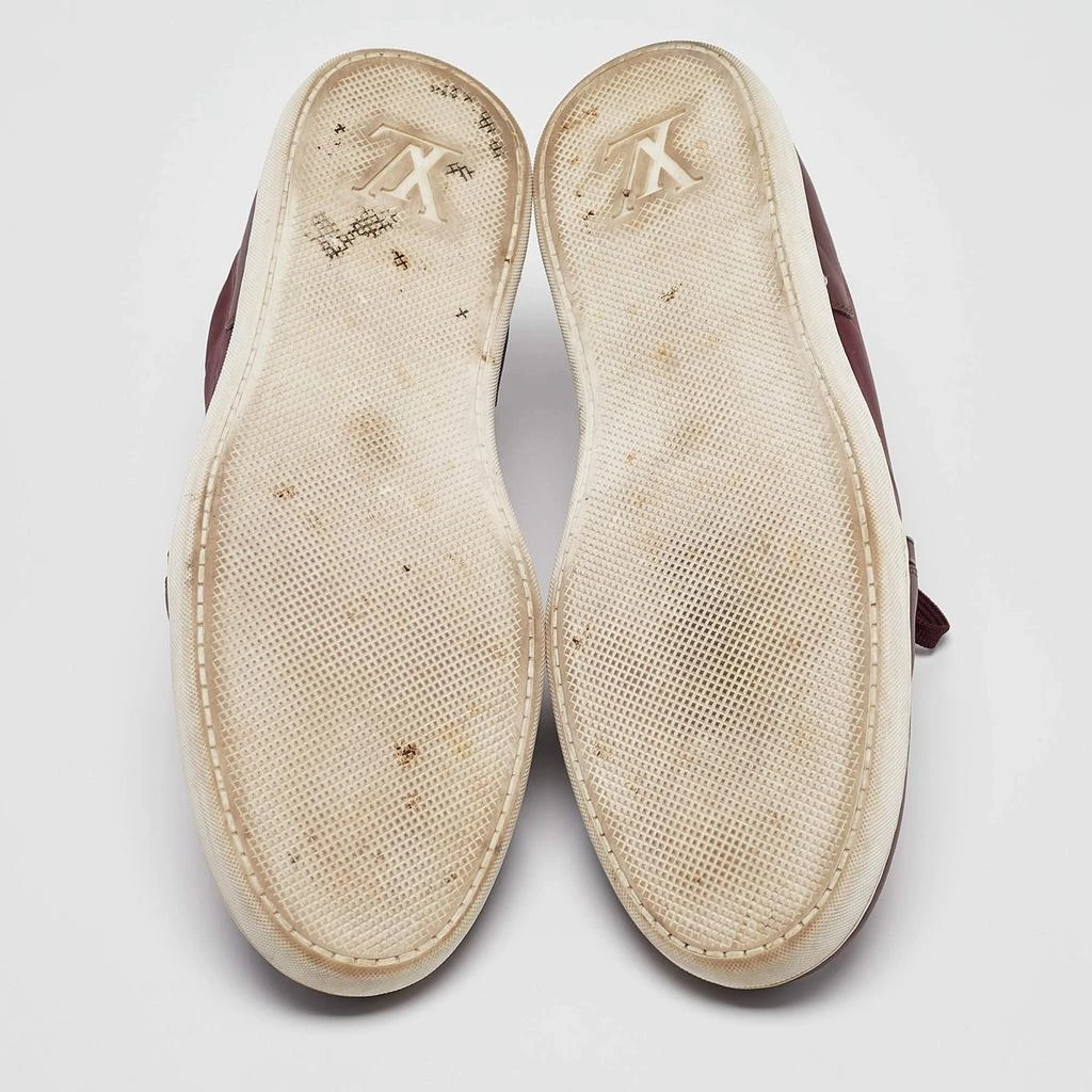 Louis Vuitton Louis Vuitton Burgundy Leather Victoire Lace Up Sneakers Size 44 6
