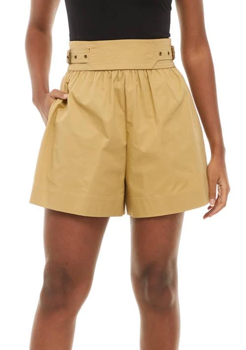 Moon River Women's Buckle Waist Detail Shorts