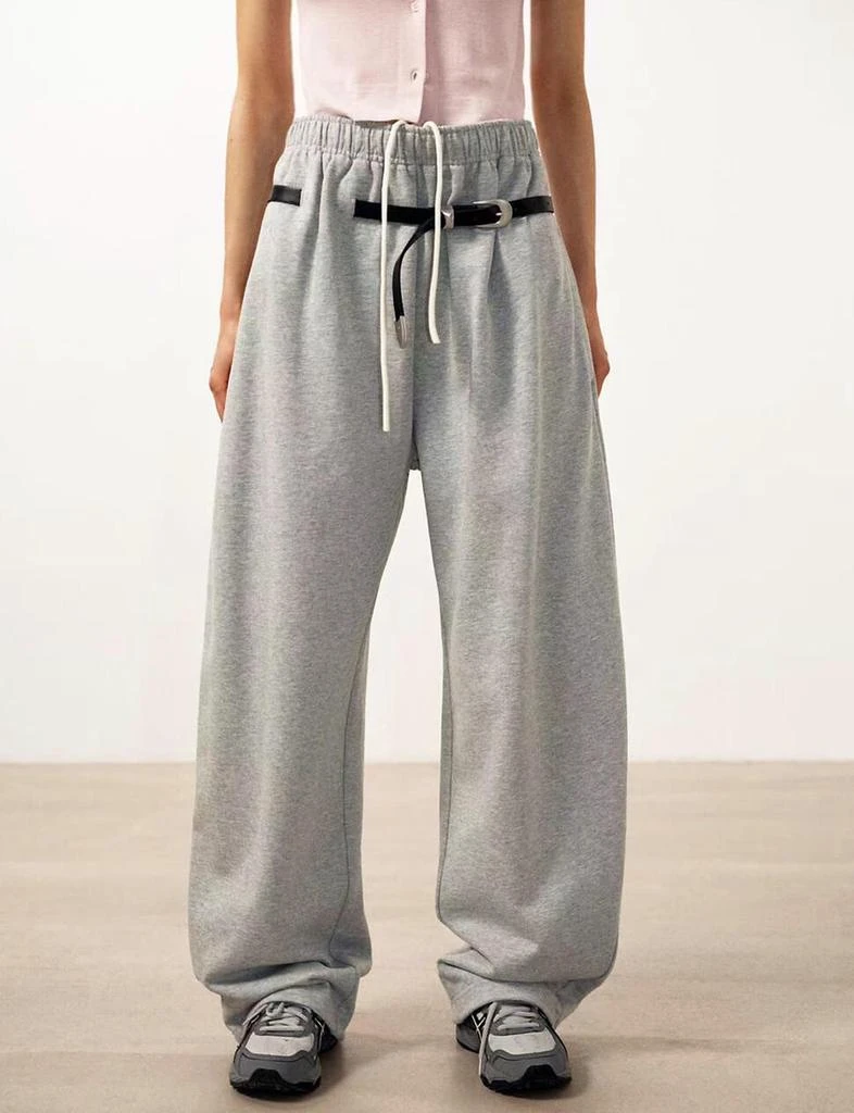 Pixie Market Belted Grey Sweatpants 1
