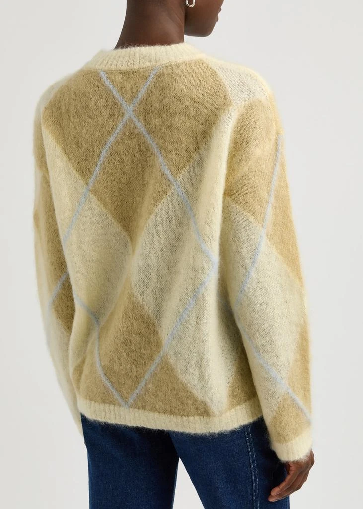 Ganni Argyle-intarsia mohair-blend jumper 3
