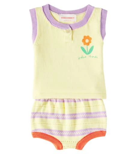 BOBO CHOSES Baby Flower cotton top and bloomers set 2
