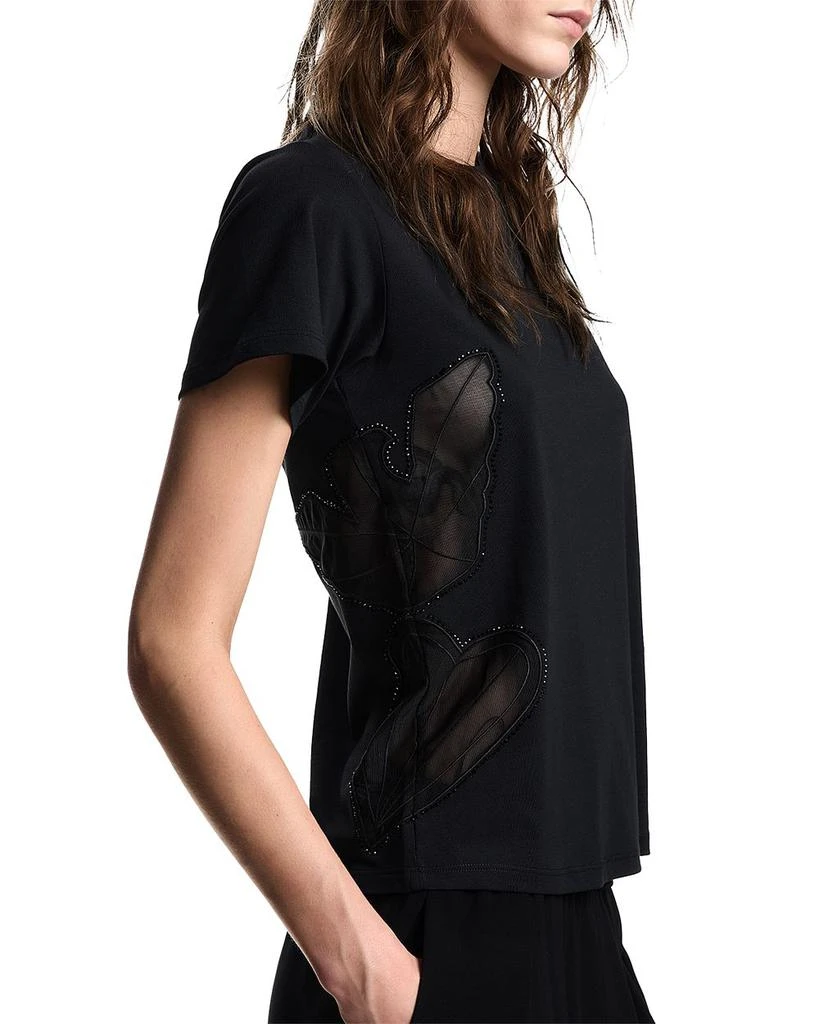 Emporio Armani Rhinestone Tulle Inset Tee 4