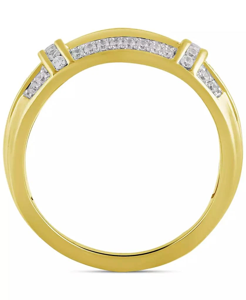 Macy's Men's Diamond Cluster Ring (1/2 ct. t.w.) in 18k Yellow Gold-Plated Sterling Silver (Also in Sterling Silver) 4
