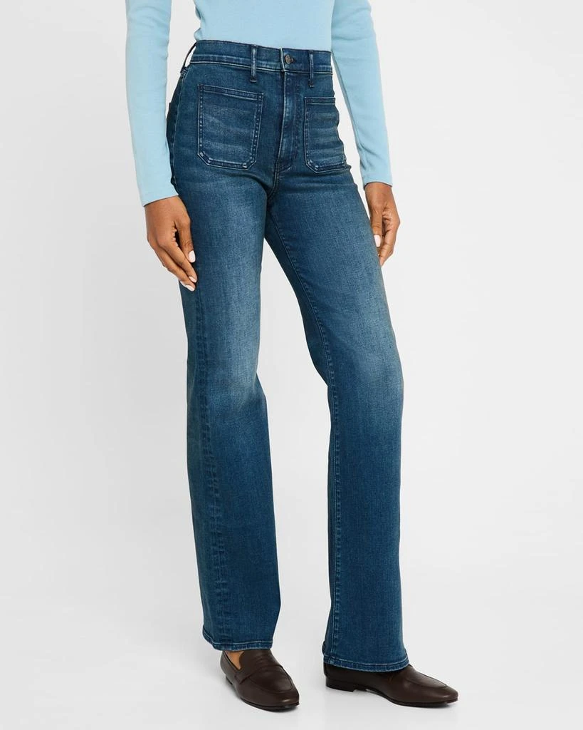 VERONICA BEARD Crosbie High-Rise Wide Loafer Jeans 4