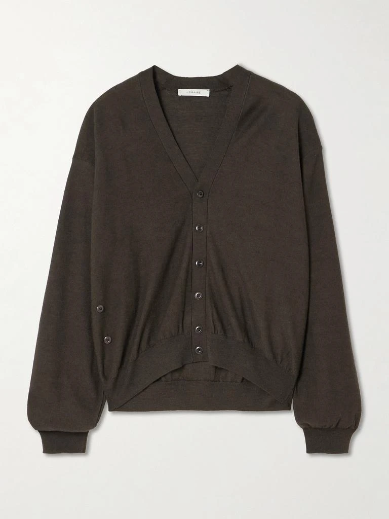 Lemaire Twisted Wool-blend Cardigan - Dark brown