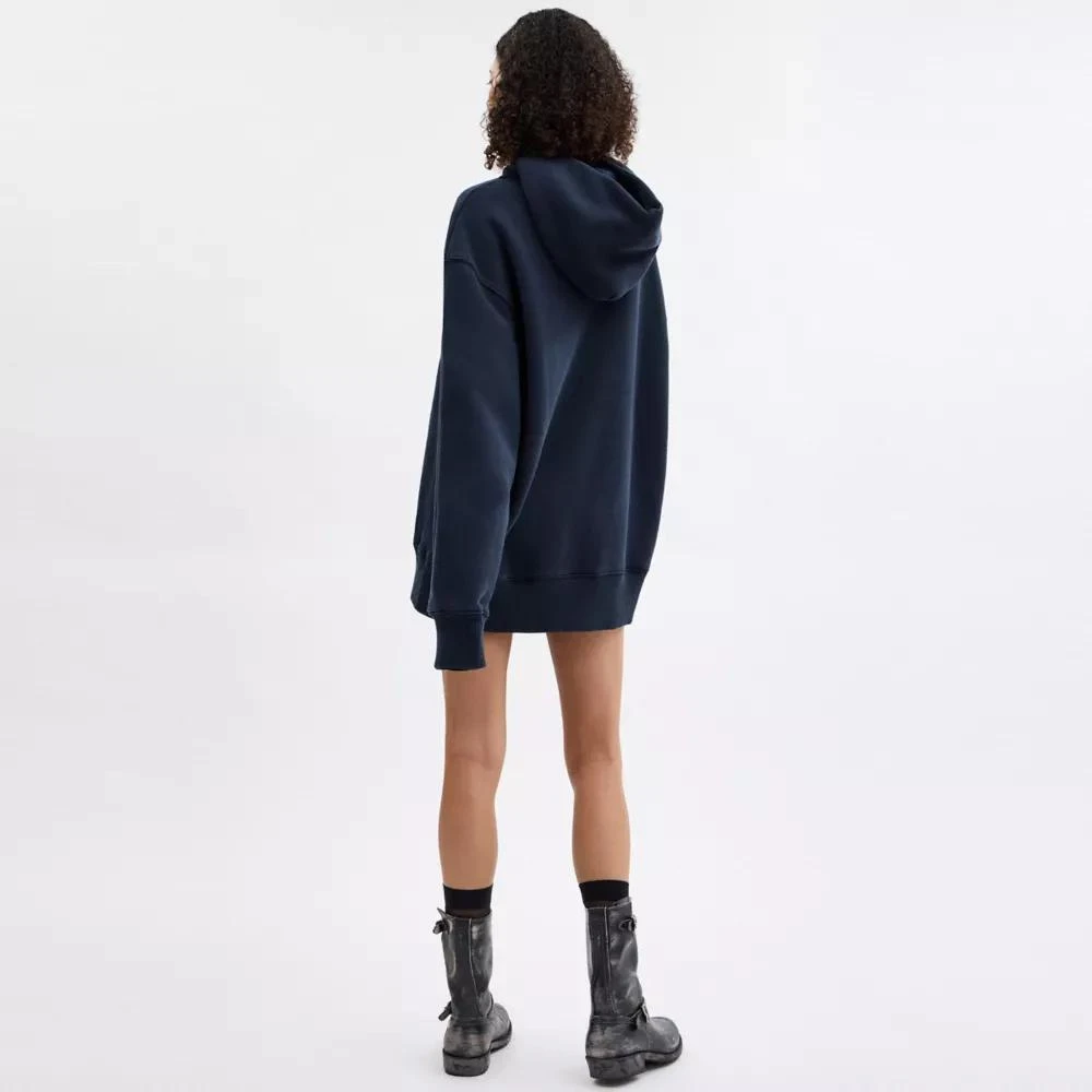 Coach Oversized Signature Crest Hoodie In Organic Cotton 5