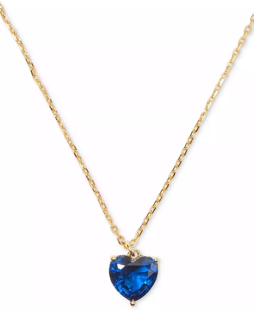 Kate Spade Gold-Tone September Heart Pendant Necklace, 16" + 3" extender 1