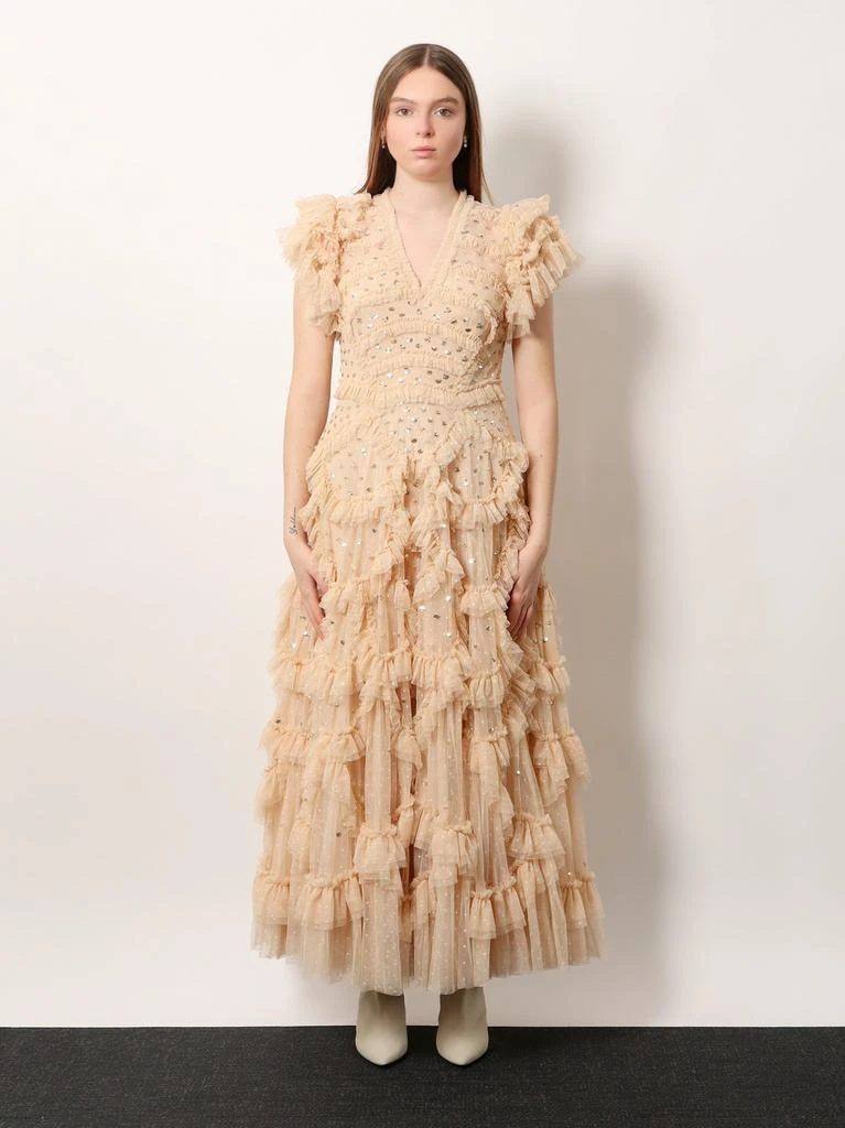 Needle & Thread Long dress with all-over sequins 3