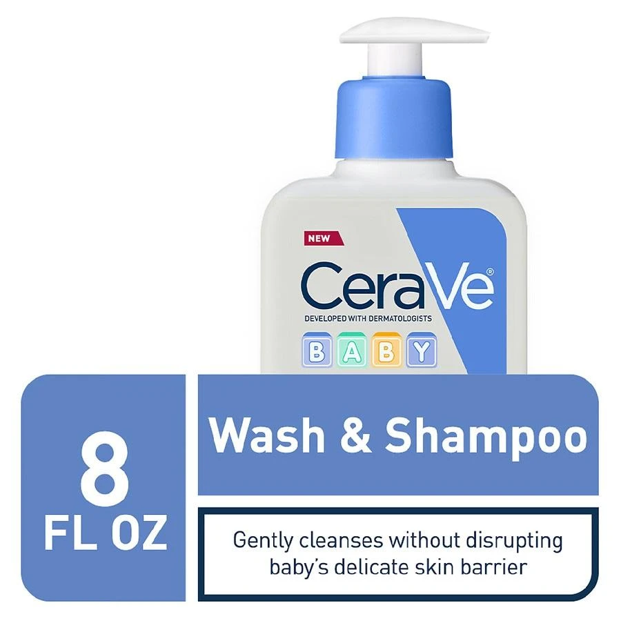 CeraVe Baby Wash and Shampoo for Tear-Free Baby Bath Time 8