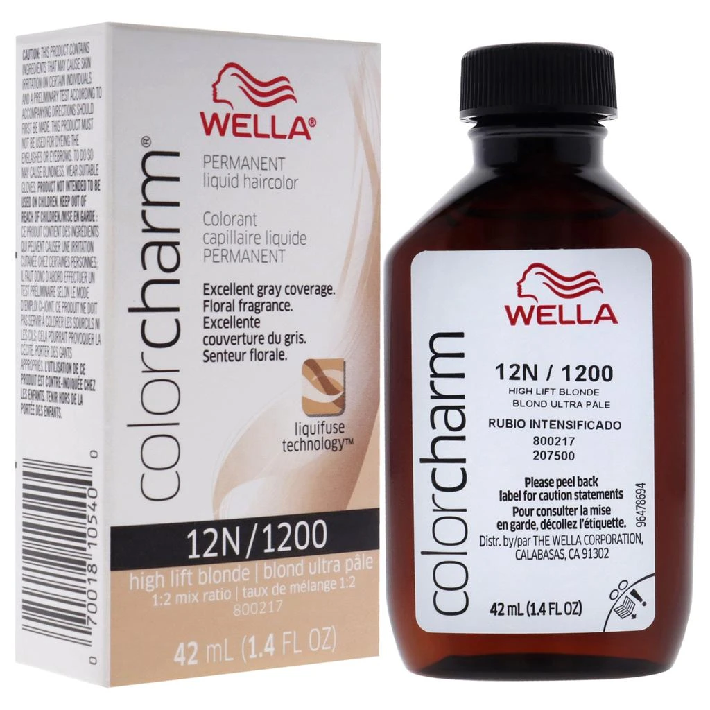 Wella Color Charm Permanent Liquid Haircolor - 12N 1200 High Lift Blonde by  for Unisex - 1.4 oz Hair Color 3