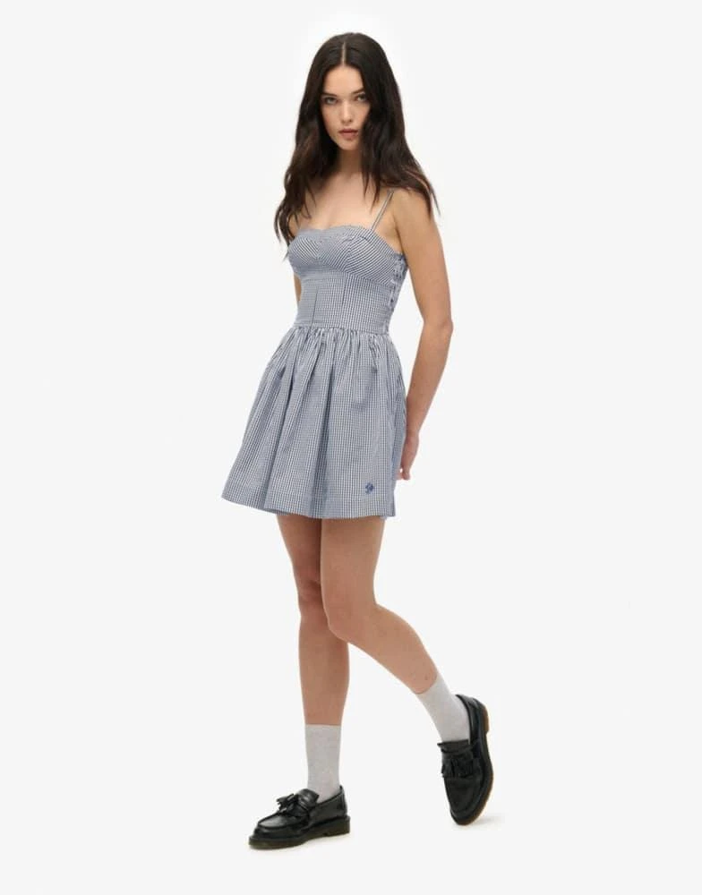 Superdry Superdry Corset cami mini dress in black gingham 1