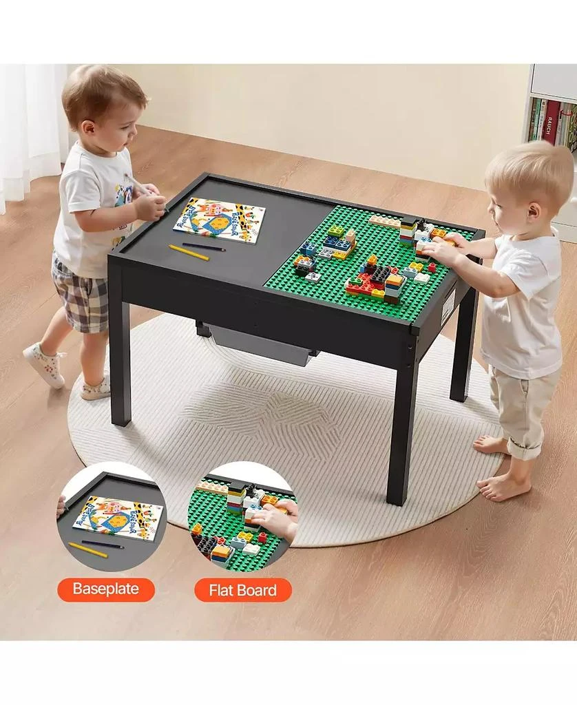 SUGIFT Reversible Activity Table with Building Block Top 
Large Storage Capacity 7