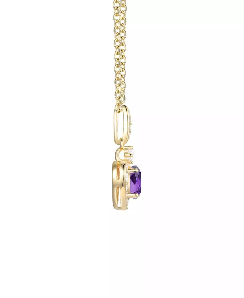 Macy
s 2-Pc. Amethyst (1 ct. t.w.) and Lab-Grown White Sapphire (0.2 ct t.w.) Earrings And Necklace Set in 14k Gold Over Sterling Silver (Also Available in Ruby) 6