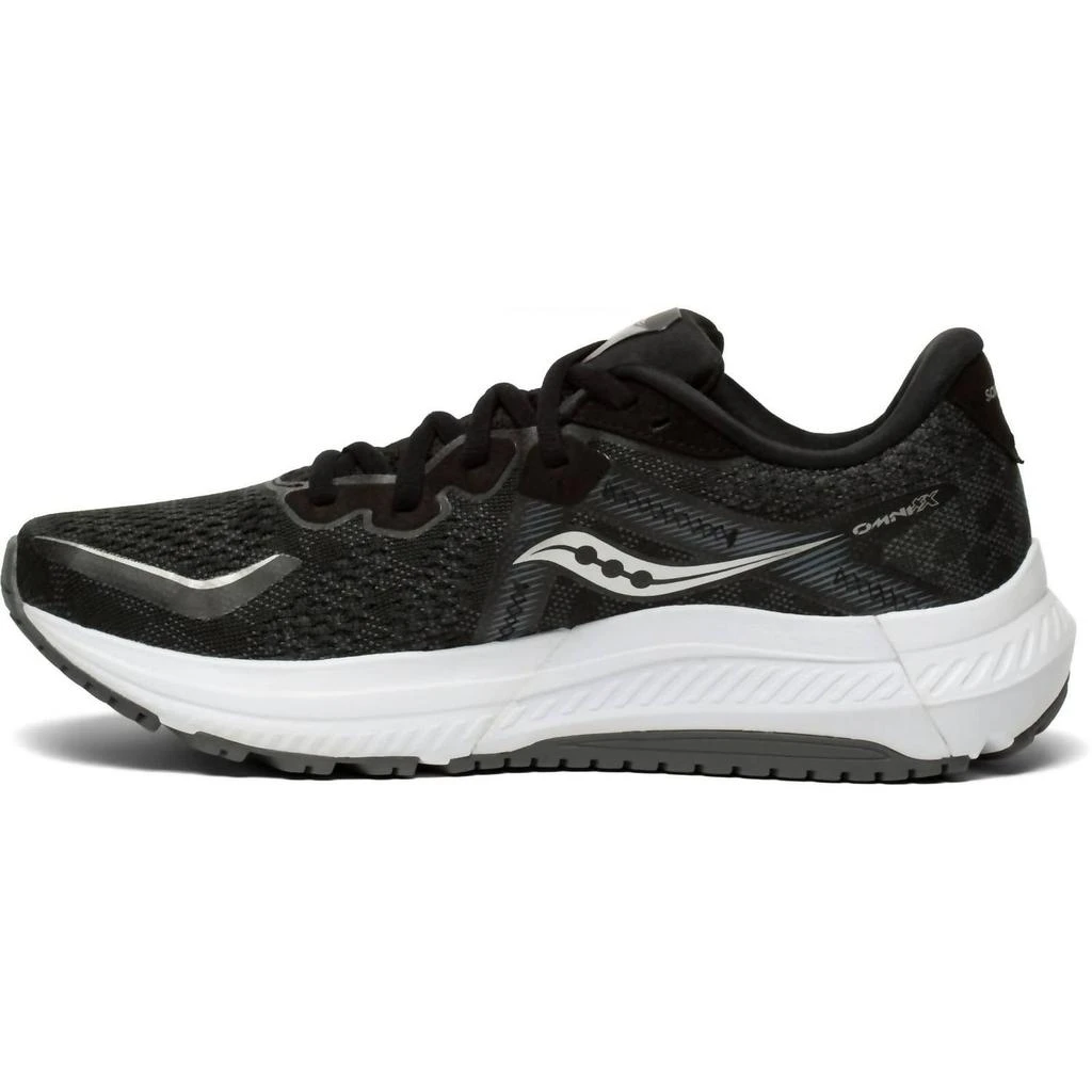 Saucony Women's Omni 20 Running Shoes - Medium Width In Black/white 3