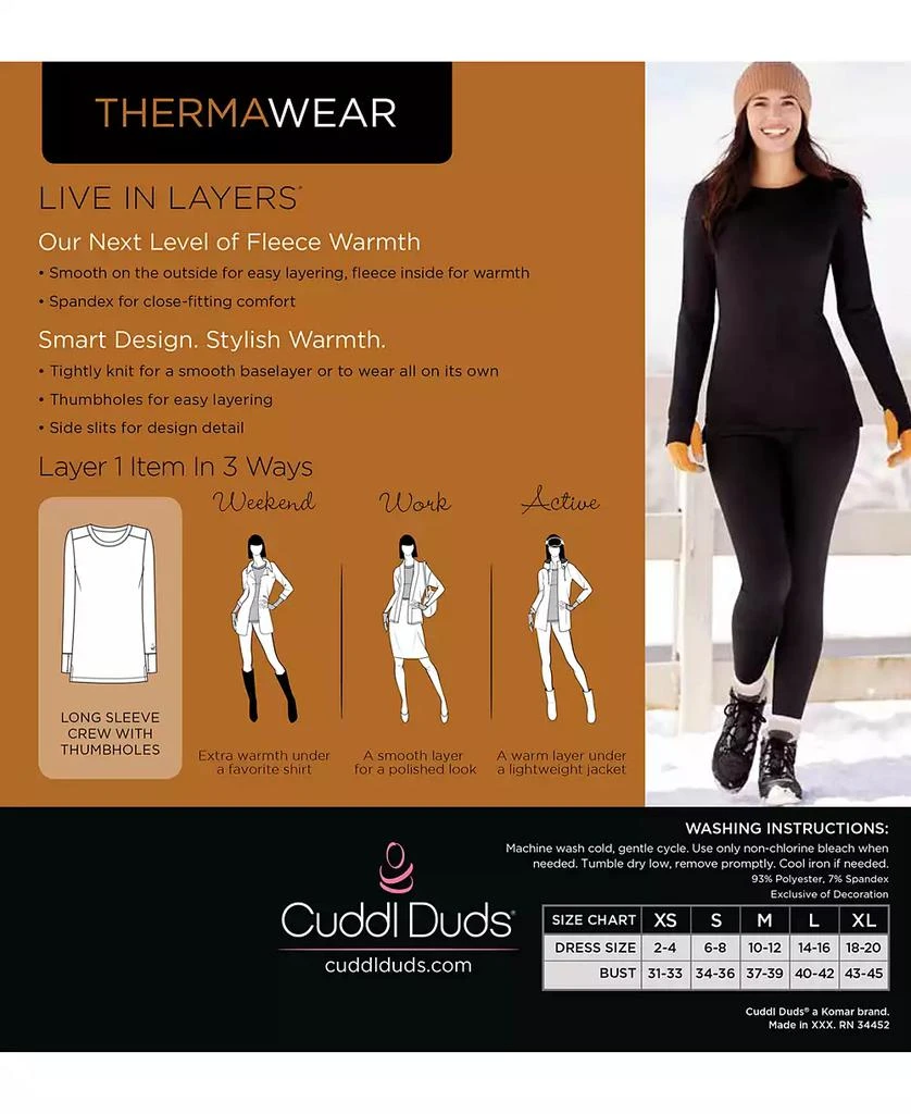 Cuddl Duds Thermawear Long-Sleeve Crewneck Top 6