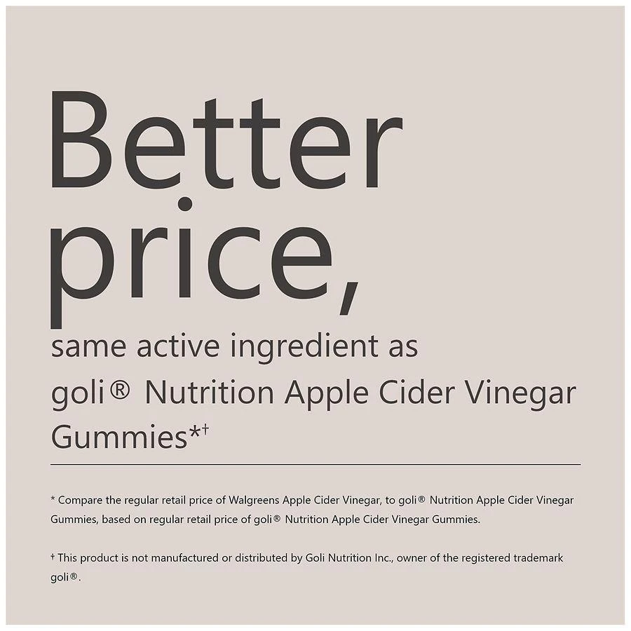 Walgreens Apple Cider Vinegar 500 mg Gummies Natural Apple 6