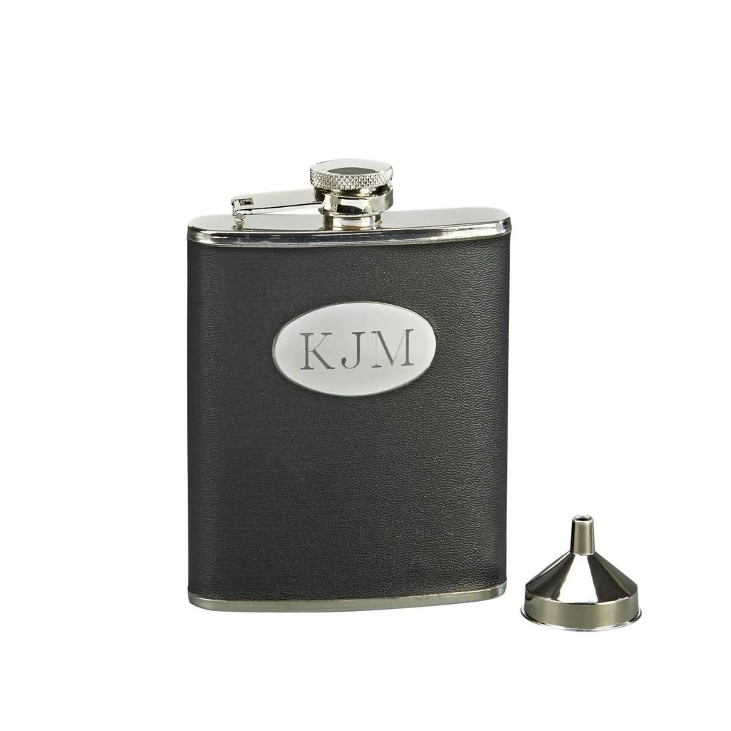 Creative Gifts International Creative Gifts International - Leatherette Flask with Engraving Plate 3