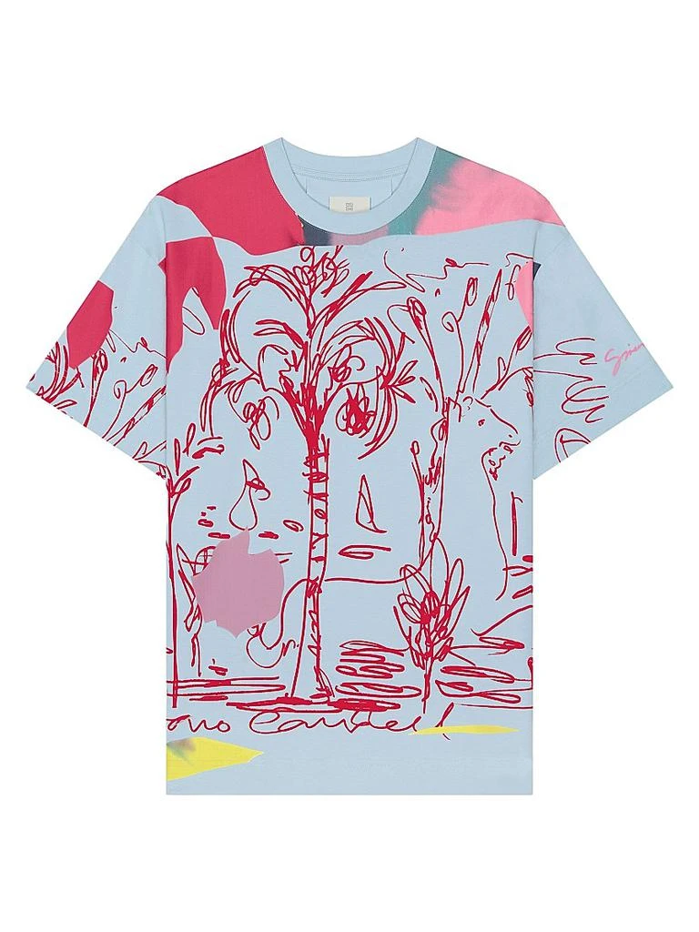 Givenchy Printed Multicolor T-Shirt in Cotton 1