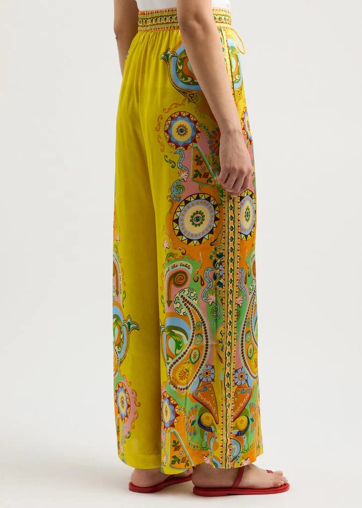ALEMAIS Pinball printed silk-satin trousers 3